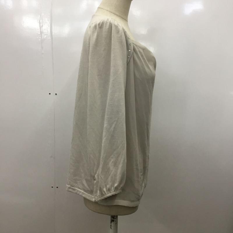 プロポーションボディドレッシング PROPORTION BODY DRESSING カットソー  ビジュー付ドレープカットソー 3 無地 グレージュ / グレージュ /  レディース USED 古着 中古 10021705