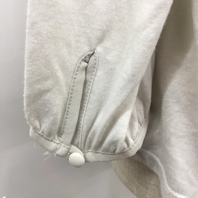 プロポーションボディドレッシング PROPORTION BODY DRESSING カットソー  ビジュー付ドレープカットソー 3 無地 グレージュ / グレージュ /  レディース USED 古着 中古 10021705