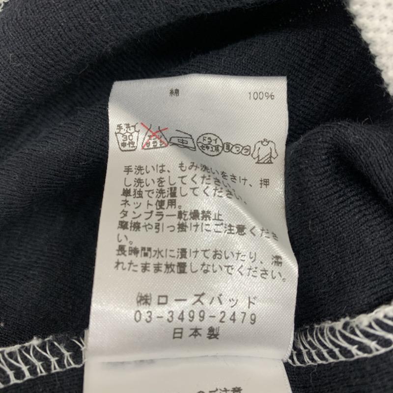 ローズバッド ROSE BUD カットソー  ボーダーカットソー ハイネック FREE ボーダー柄 白 / ホワイト / X 黒 / ブラック / X 青 / ブルー / X 赤 / レッド /  レディース USED 古着 中古 10021706
