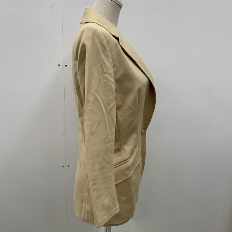 ルスーク LESOUK ジャケット、上着 テーラードジャケット 36 無地 ベージュ / ベージュ / レディース USED 古着 中古 10021723
