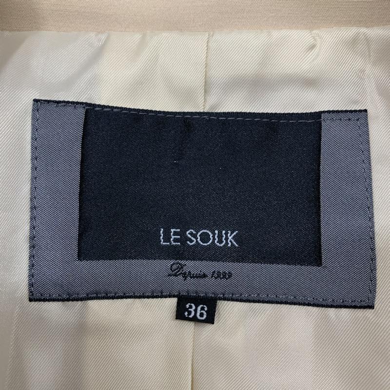 ルスーク LESOUK ジャケット、上着 テーラードジャケット 36 無地 ベージュ / ベージュ / レディース USED 古着 中古 10021723