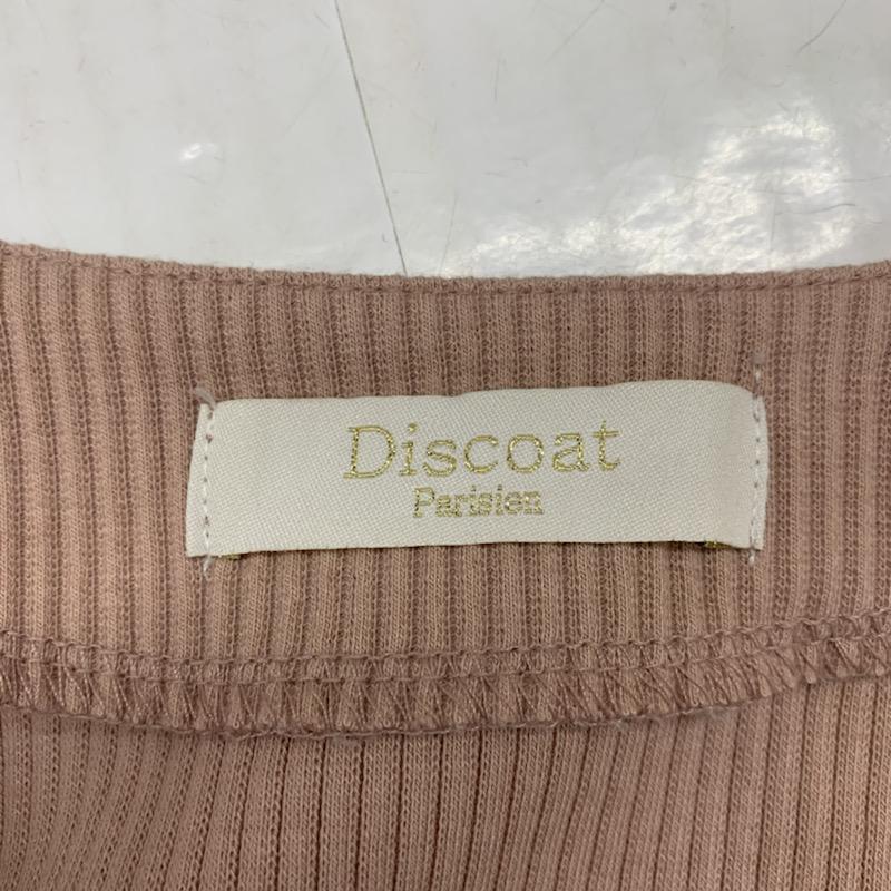 ディスコート Discoat ニット、セーター リブニット M 無地 桃 / ピンク / レディース USED 古着 中古 10021731
