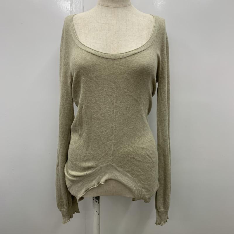 リルコミューン RIL:COMMUNE カットソー 長袖 変型ニット 無地 1 無地 ベージュ / ベージュ /  レディース USED 古着 中古 10021732