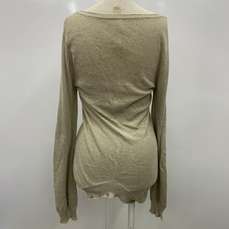 リルコミューン RIL:COMMUNE カットソー 長袖 変型ニット 無地 1 無地 ベージュ / ベージュ /  レディース USED 古着 中古 10021732