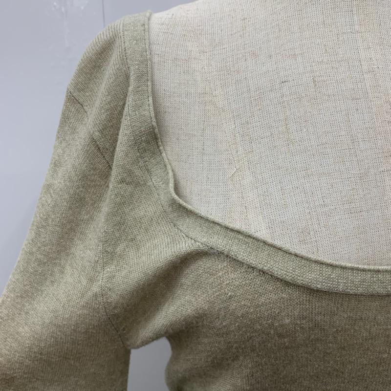 リルコミューン RIL:COMMUNE カットソー 長袖 変型ニット 無地 1 無地 ベージュ / ベージュ /  レディース USED 古着 中古 10021732
