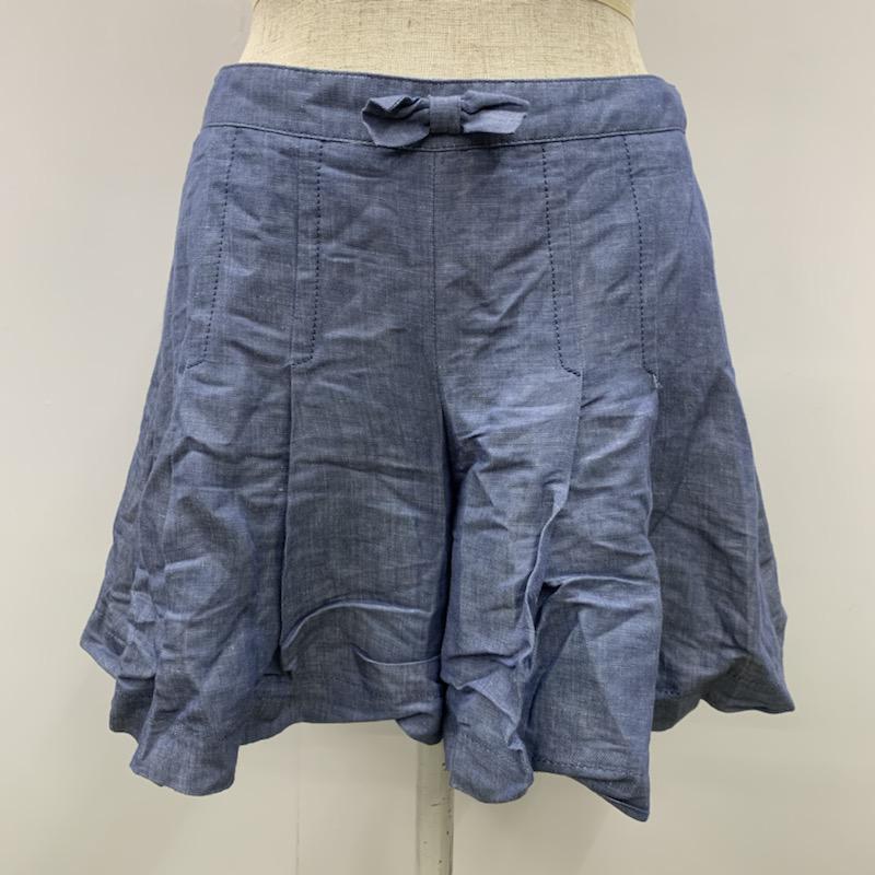 クローラ crolla パンツ プリーツキュロット ショートパンツ 36 無地 青 / ブルー / レディース USED 古着 中古 10021759