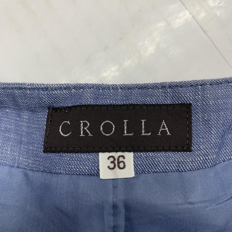 クローラ crolla パンツ プリーツキュロット ショートパンツ 36 無地 青 / ブルー / レディース USED 古着 中古 10021759