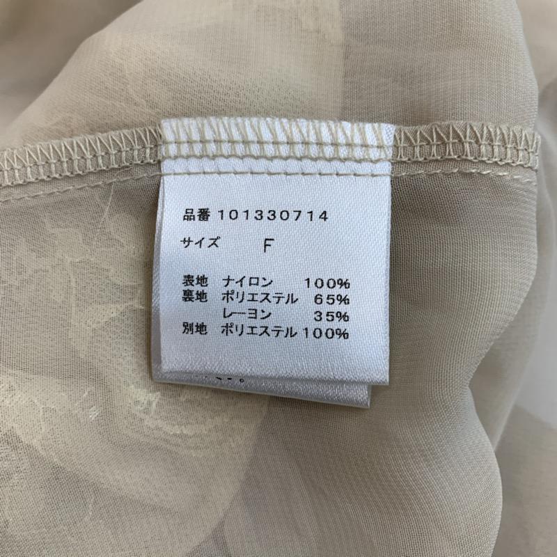 ボニカドット BONICA DOT カットソー  【新品】レースシフォンカットソー FREE 花柄 桃 / ピンク / X ベージュ / ベージュ /  レディース USED 古着 中古 10021762