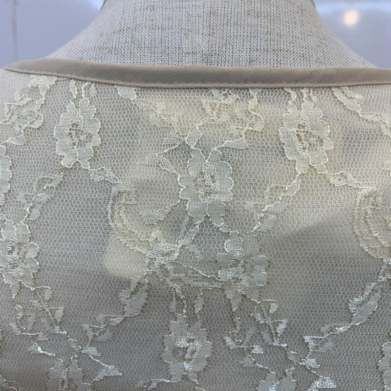 ボニカドット BONICA DOT カットソー  【新品】レースシフォンカットソー FREE 花柄 桃 / ピンク / X ベージュ / ベージュ /  レディース USED 古着 中古 10021762