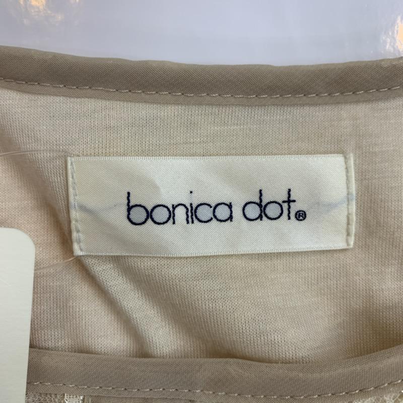 ボニカドット BONICA DOT カットソー  【新品】レースシフォンカットソー FREE 花柄 桃 / ピンク / X ベージュ / ベージュ /  レディース USED 古着 中古 10021762