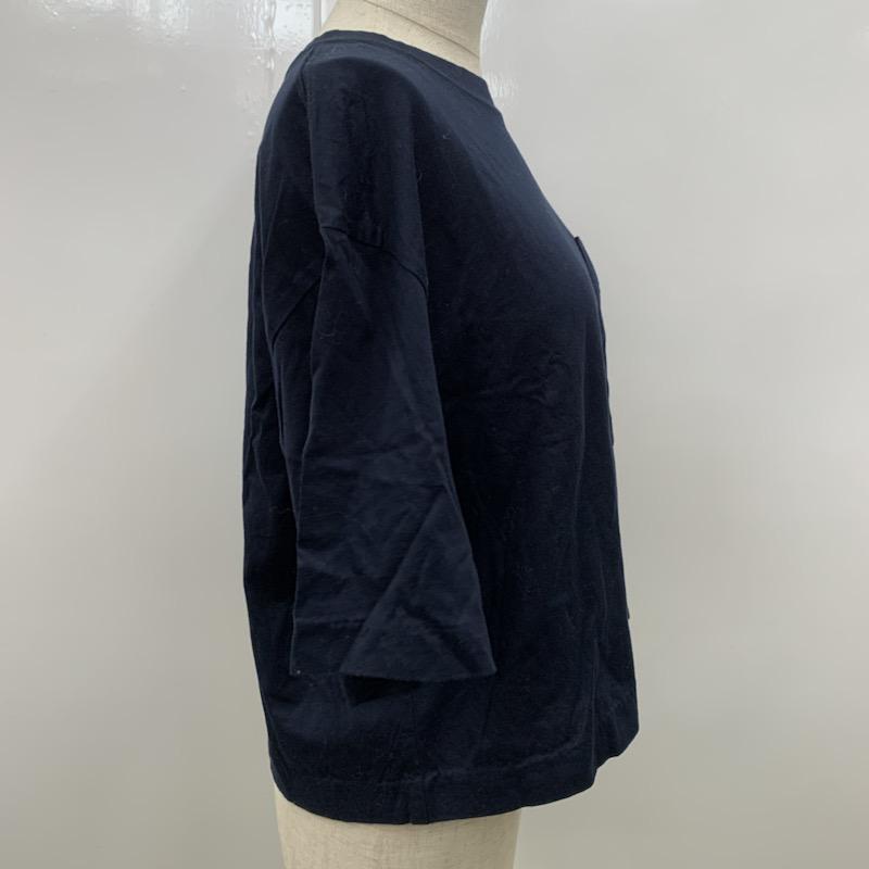 ラグナムーン LAGUNAMOON Tシャツ ポケットTシャツ ワイドシルエット FREE 無地 紺 / ネイビー / レディース USED 古着 中古 10021769