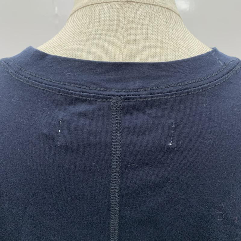 ラグナムーン LAGUNAMOON Tシャツ ポケットTシャツ ワイドシルエット FREE 無地 紺 / ネイビー / レディース USED 古着 中古 10021769