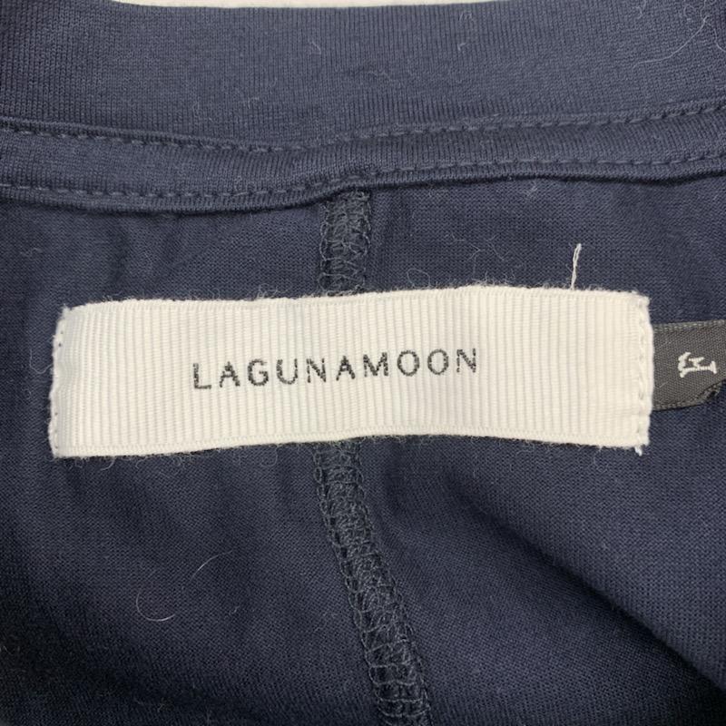 ラグナムーン LAGUNAMOON Tシャツ ポケットTシャツ ワイドシルエット FREE 無地 紺 / ネイビー / レディース USED 古着 中古 10021769
