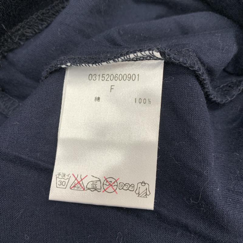 ラグナムーン LAGUNAMOON Tシャツ ポケットTシャツ ワイドシルエット FREE 無地 紺 / ネイビー / レディース USED 古着 中古 10021769