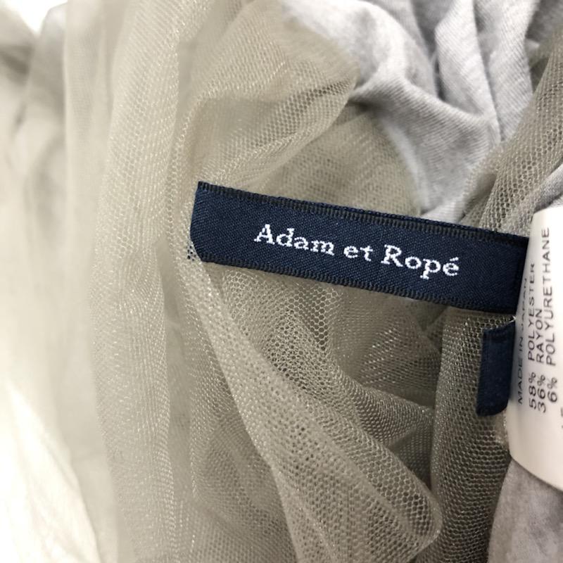 アダムエロペ ADAM ET ROPE' ワンピース ノースリーブワンピース レース チュール 38 無地 灰 / グレー / レディース USED 古着 中古 10021787