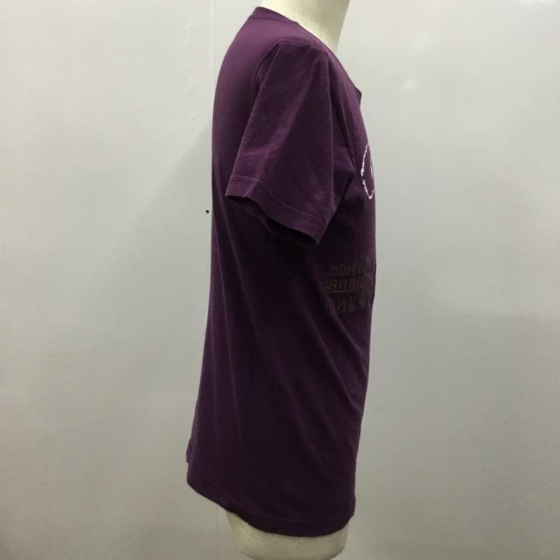 シップス SHIPS Tシャツ 半袖 無地 ロゴ S 無地 X ロゴ、文字 X プリント 紫 / パープル / メンズ USED 古着 中古 10021817