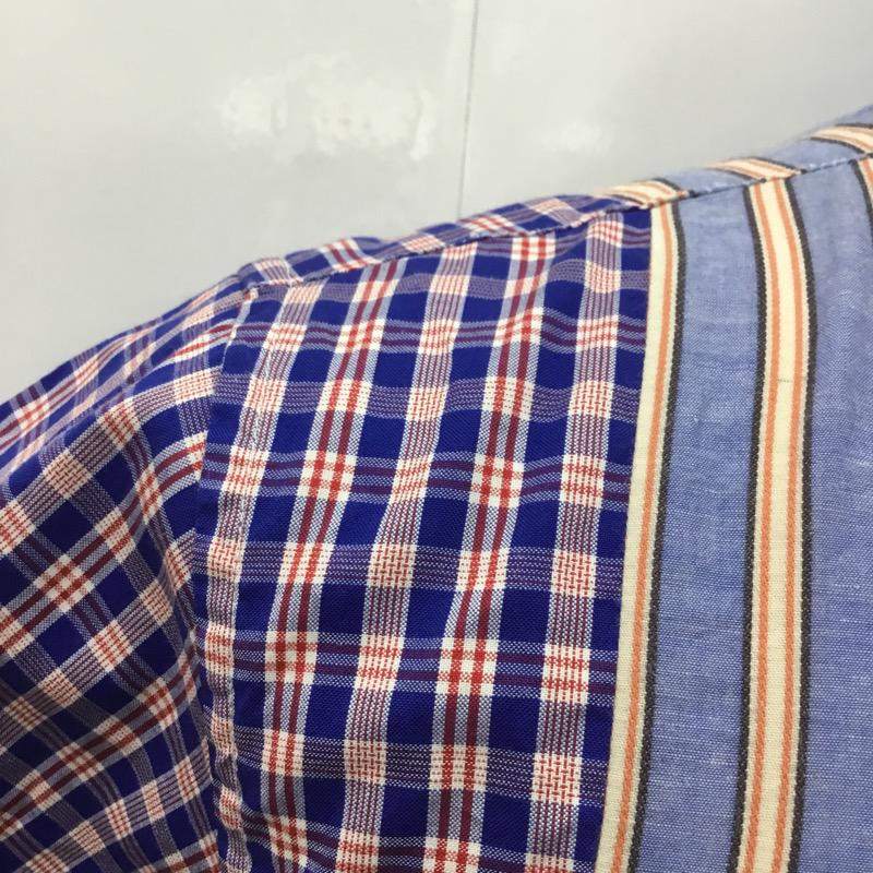 ハレ HARE シャツ、ブラウス 半袖シャツ S チェック X ストライプ メンズ USED 古着 中古 10021850