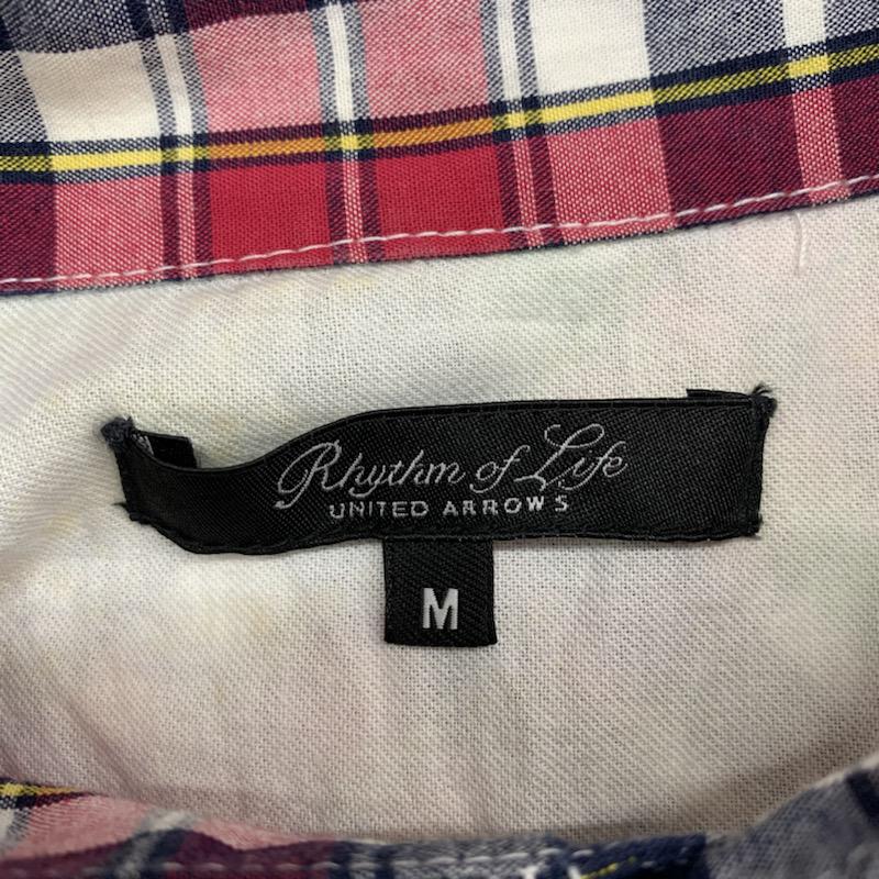 ユナイテッドアローズ UNITED ARROWS シャツ、ブラウス 半袖シャツ M チェック メンズ USED 古着 中古 10021855