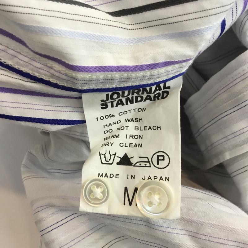 ジャーナルスタンダード JOURNAL STANDARD シャツ、ブラウス 七分丈シャツ M ストライプ メンズ USED 古着 中古 10021991