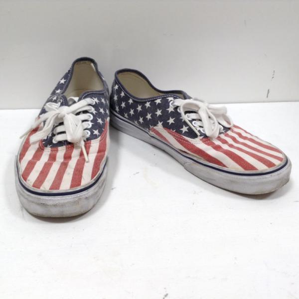 バンズ VANS スニーカー アメリカンフラッグ VANDORE US:10 赤 / レッド / X 白 / ホワイト / X 紺 / ネイビー / レディース USED 古着 中古 10022043
