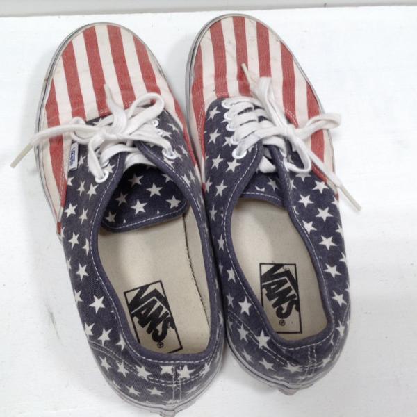 バンズ VANS スニーカー アメリカンフラッグ VANDORE US:10 赤 / レッド / X 白 / ホワイト / X 紺 / ネイビー / レディース USED 古着 中古 10022043