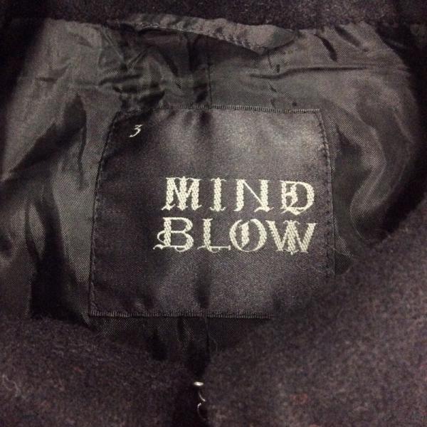 マインドブロウ MIND BLOW コート ピーコート 3 無地 黒 / ブラック / メンズ USED 古着 中古 10022058