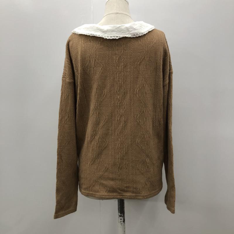 マジェスティックレゴン MAJESTIC LEGON カットソー  襟付き長袖カットソー FREE 茶 / ブラウン /  レディース USED 古着 中古 10022100