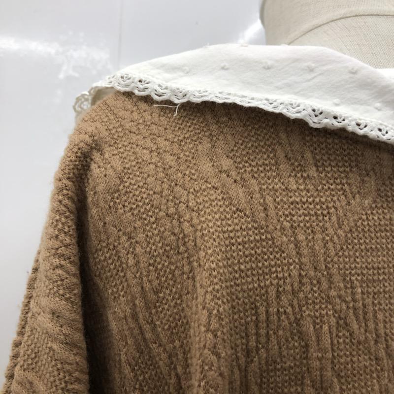 マジェスティックレゴン MAJESTIC LEGON カットソー  襟付き長袖カットソー FREE 茶 / ブラウン /  レディース USED 古着 中古 10022100