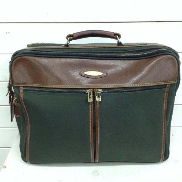 サムソナイト Samsonite ブリーフケース、書類かばん ビジネスバッグ ブリーフケース 無地 緑 / グリーン / X 茶 / ブラウン / メンズ USED 古着 中古 10022131
