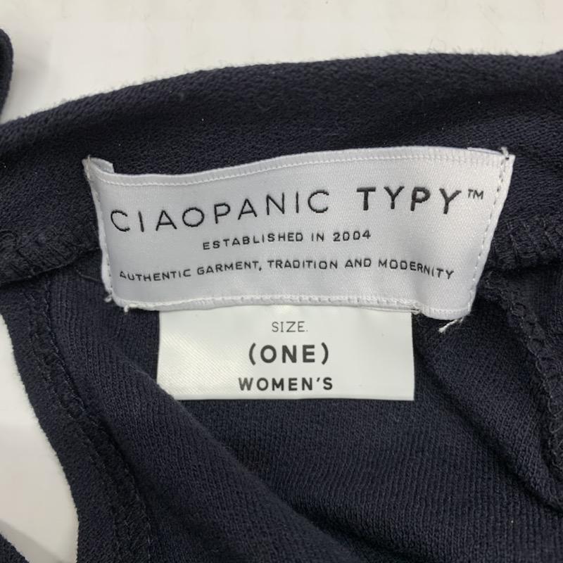 チャオパニックティピー CIAOPANIC TYPY カットソー 七分袖 七分袖カットソー 無地 FREE 無地 紺 / ネイビー / レディース USED 古着 中古 10022142
