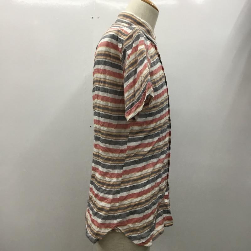 ユナイテッドアローズ UNITED ARROWS シャツ、ブラウス 半袖シャツ M ボーダー柄 メンズ USED 古着 中古 10022241