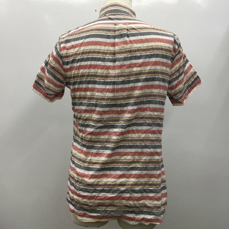 ユナイテッドアローズ UNITED ARROWS シャツ、ブラウス 半袖シャツ M ボーダー柄 メンズ USED 古着 中古 10022241