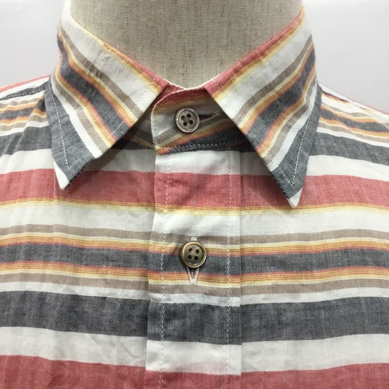 ユナイテッドアローズ UNITED ARROWS シャツ、ブラウス 半袖シャツ M ボーダー柄 メンズ USED 古着 中古 10022241