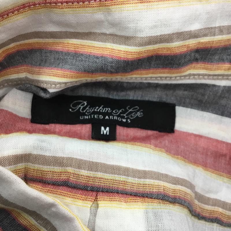ユナイテッドアローズ UNITED ARROWS シャツ、ブラウス 半袖シャツ M ボーダー柄 メンズ USED 古着 中古 10022241