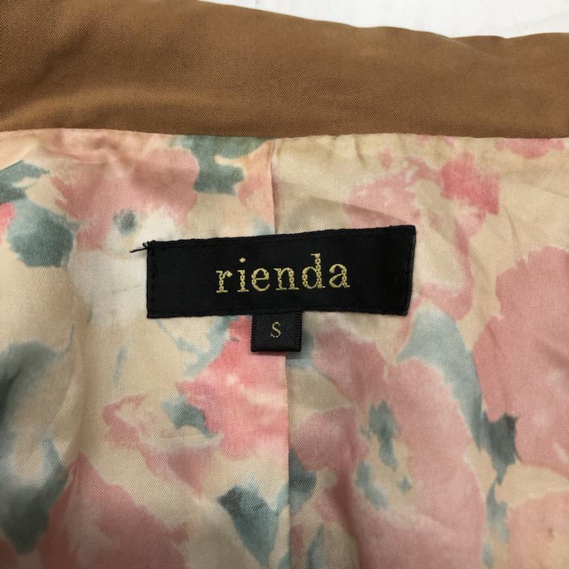 リエンダ rienda ジャケット、上着 ジャケット S 無地 茶 / ブラウン / レディース USED 古着 中古 10022309