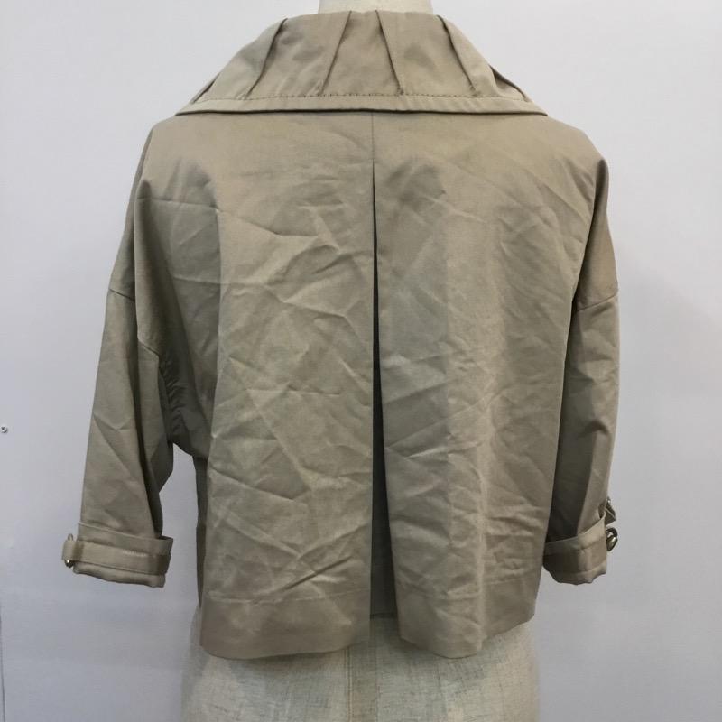 ファサードグリーン グリーンレーベルリラクシング FACADE GREEN green label relaxing ジャケット、上着 ジャケット 半袖 38 無地 ベージュ / ベージュ / レディース USED 古着 中古 10022311