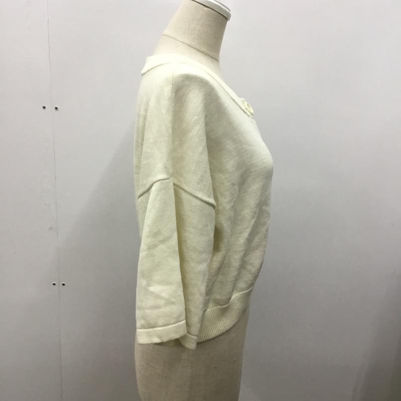 スライ SLY カーディガン 七分袖 無地 ショート丈 FREE 無地 白 / ホワイト / レディース USED 古着 中古 10022321