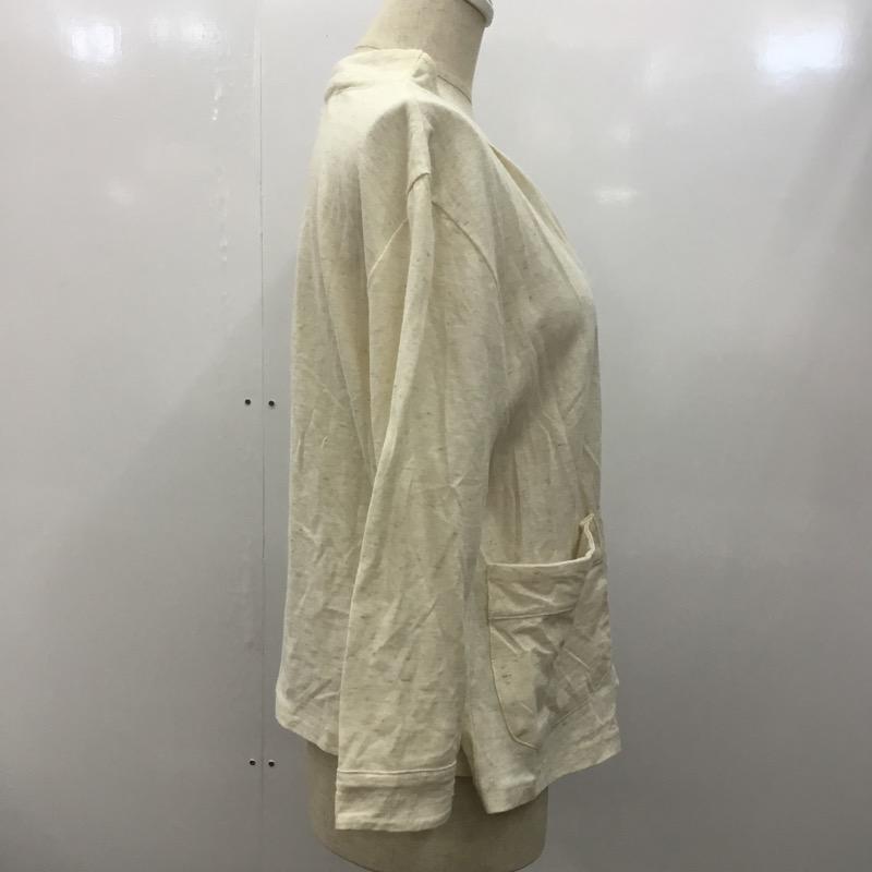 コンジェペイエ CONGESPAYES カーディガン 長袖 無地 レース 無地 X レース柄 アイボリー / アイボリー / レディース USED 古着 中古 10022379