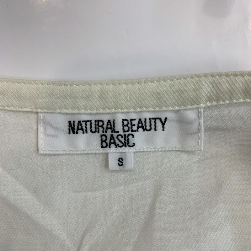 ナチュラルビューティーベーシック NATURAL BEAUTY BASIC ジャケット、上着 ジャンパー、ブルゾン ノーカラー レース 無地 S 無地 X レース柄 白 / ホワイト / レディース USED 古着 中古 10022396
