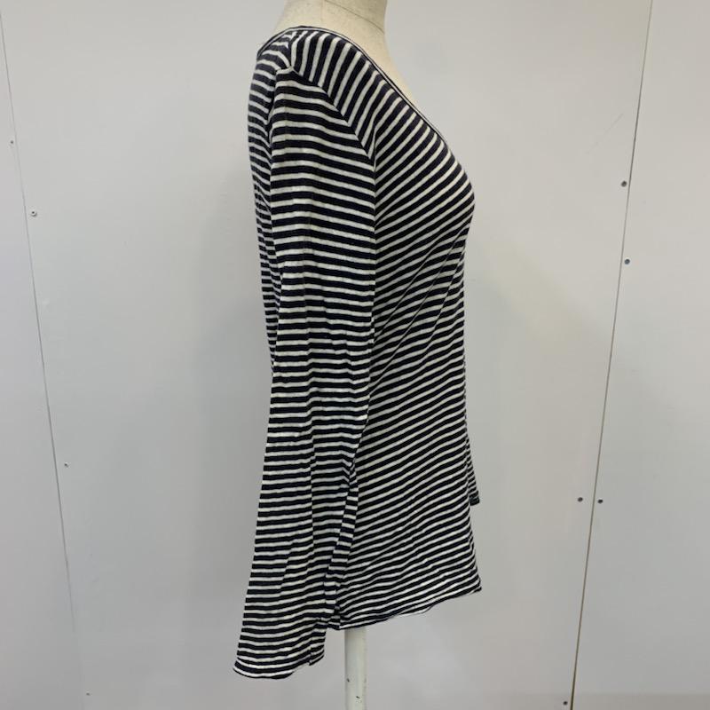 ビームス ハート BEAMS HEART Tシャツ 長袖 ロンT ボーダー ボーダー柄 白 / ホワイト / X 紺 / ネイビー / レディース USED 古着 中古 10022408