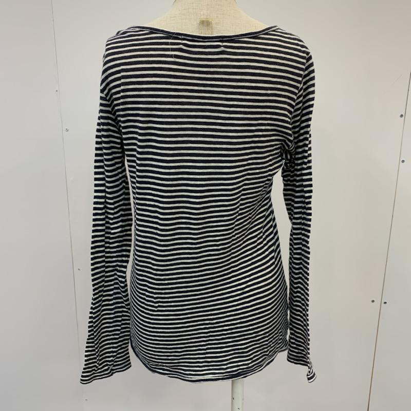 ビームス ハート BEAMS HEART Tシャツ 長袖 ロンT ボーダー ボーダー柄 白 / ホワイト / X 紺 / ネイビー / レディース USED 古着 中古 10022408