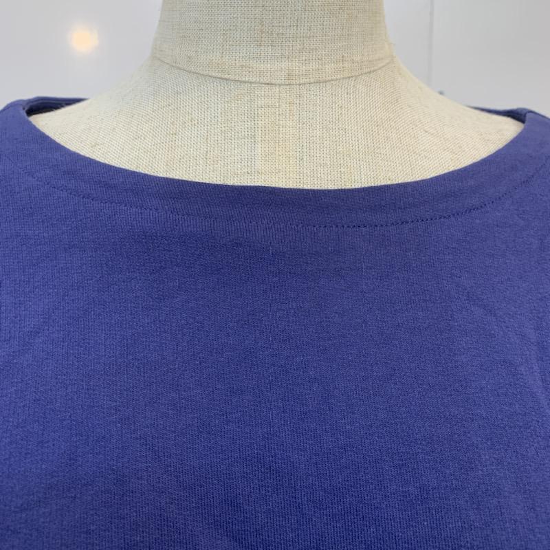 ザラ ZARA カットソー 長袖 ボリュームスリーブ バックオープン 無地 パール S 無地 青 / ブルー / X 黒 / ブラック /  レディース USED 古着 中古 10022414