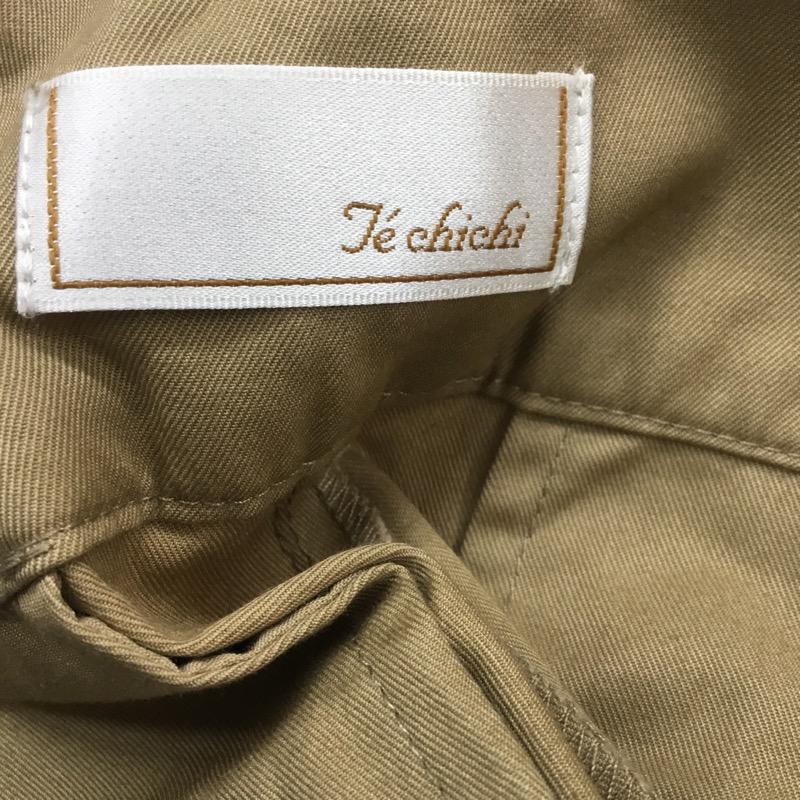 テチチ Techichi ボトムス ボトムス ガウチョパンツ ハーフ丈 無地 L 無地 ベージュ / ベージュ / レディース USED 古着 中古 10022445