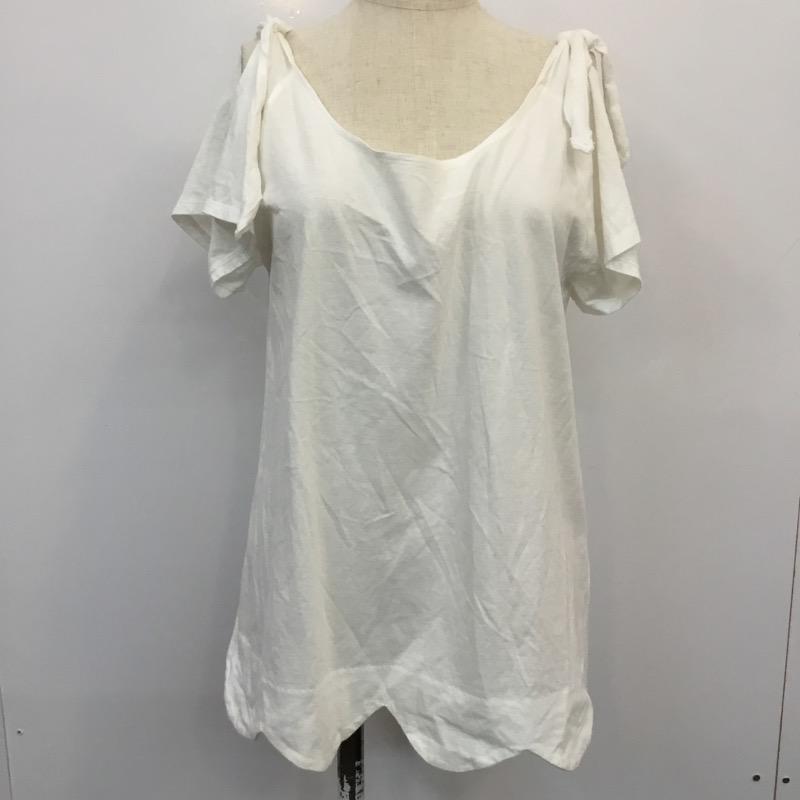 バナーバレット BANNER BARRETT カットソー  半袖カットソー 38 無地 白 / ホワイト /  レディース USED 古着 中古 10022500