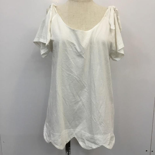 バナーバレット BANNER BARRETT カットソー  半袖カットソー 38 無地 白 / ホワイト /  レディース USED 古着 中古 10022500