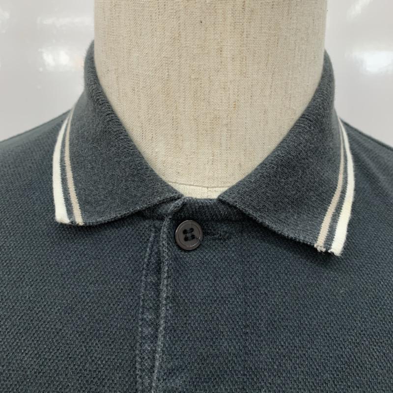 グリーンレーベルリラクシング green label relaxing ポロシャツ 半袖 無地 S 無地 黒 / ブラック / メンズ USED 古着 中古 10022571