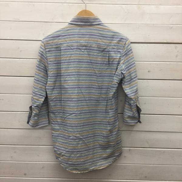 チャオパニック CIAOPANIC シャツ、ブラウス 七分丈シャツ ボーダー M ボーダー柄 メンズ USED 古着 中古 10022791