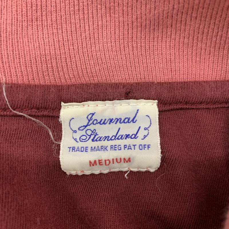 ジャーナルスタンダード JOURNAL STANDARD ポロシャツ 半袖 無地 M 無地 桃 / ピンク / メンズ USED 古着 中古 10022803