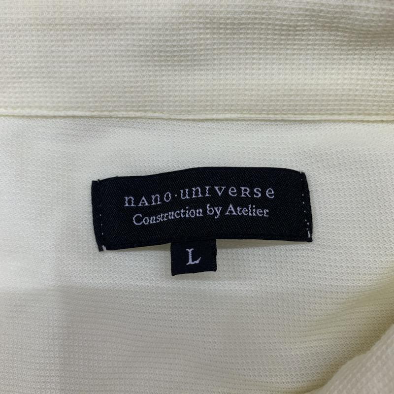 ナノユニバース nano・universe ポロシャツ 半袖 無地 L 無地 黄 / イエロー / メンズ USED 古着 中古 10022810