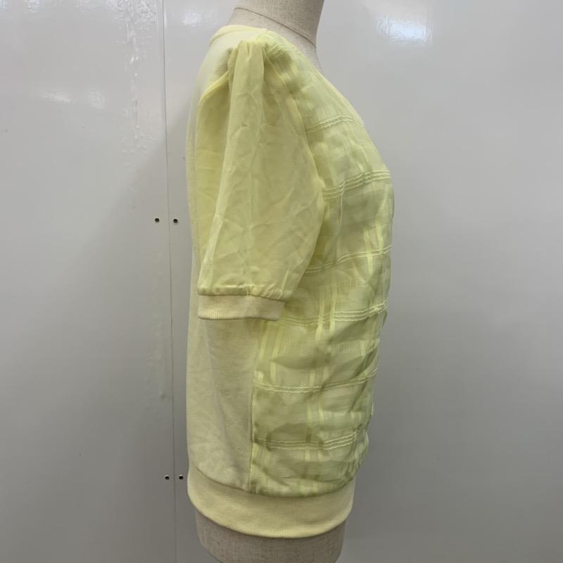 イング INGNI カットソー  半袖カットソー M 無地 黄 / イエロー /  レディース USED 古着 中古 10022874